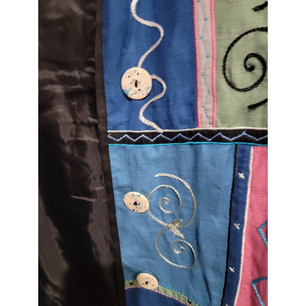 Indigo Moon Multicolor Patchwork Pattern Floral E… - image 7